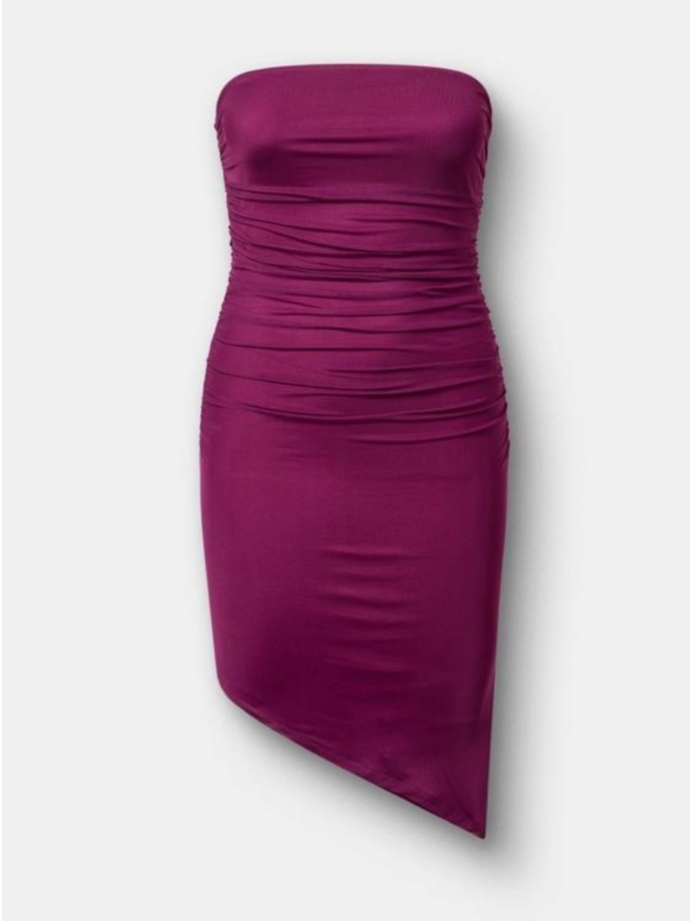 Torrid Strapless Bodycon Mini Dress – Size 0 (US 12) – Plum Caspia – NWT